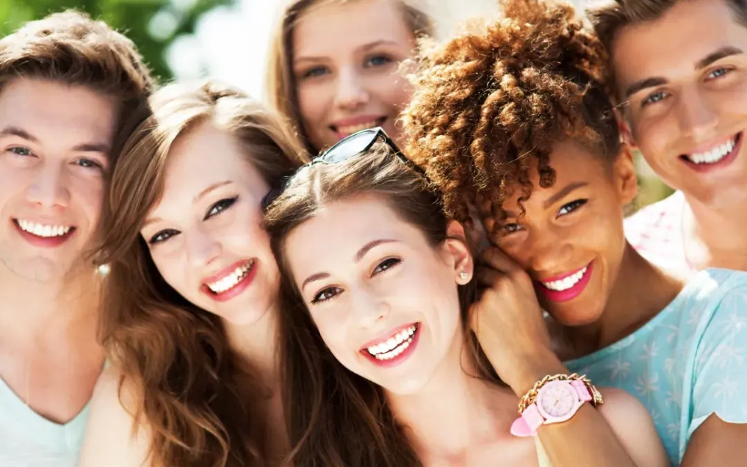 Smiling group of students